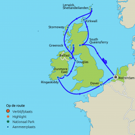 15-daagse cruise Shetland eilanden, Ierland en Schotland vanaf Rotterdam 