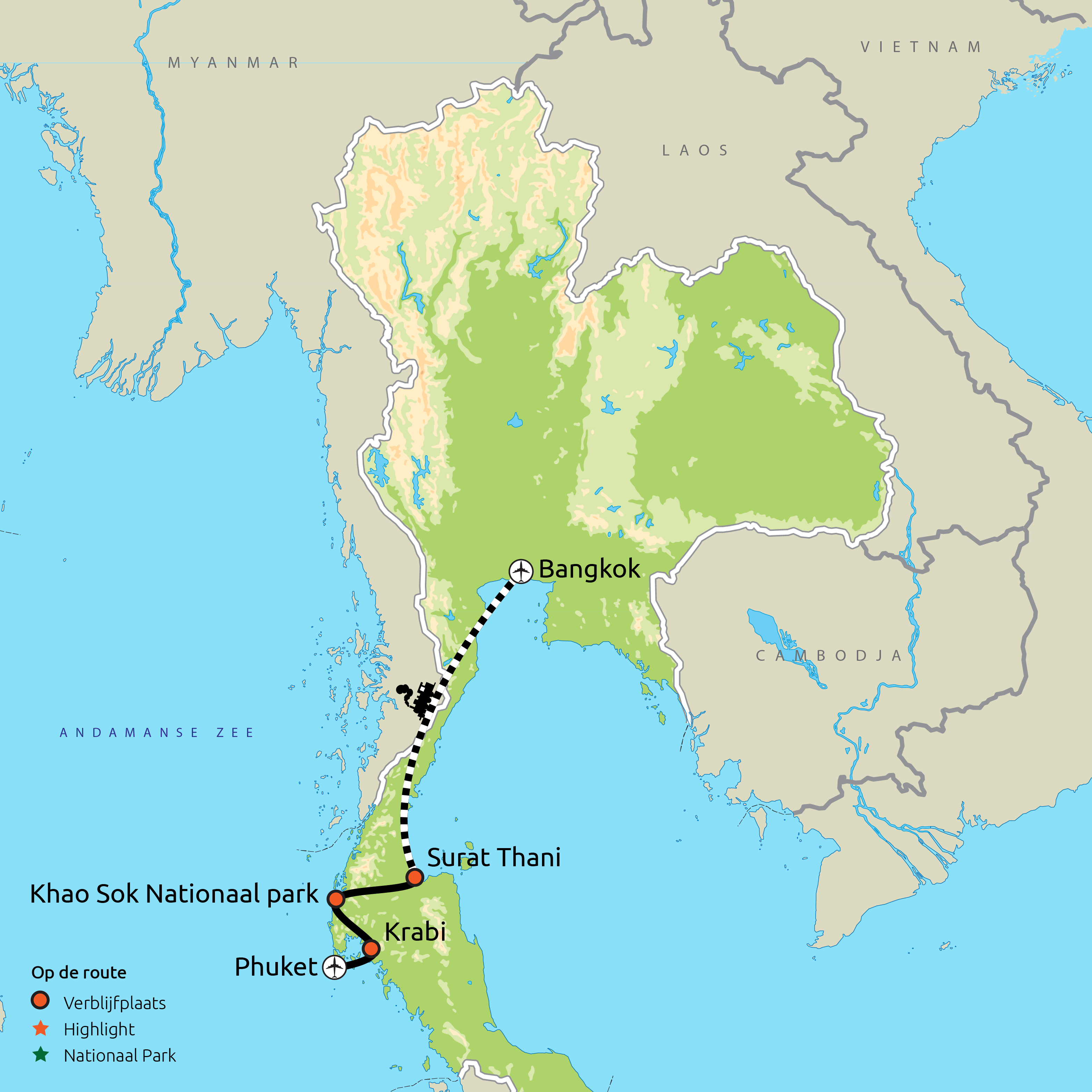 Het paradijselijke zuiden van Thailand