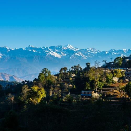 Nagarkot, panoramisch uitzicht op de Himalaya