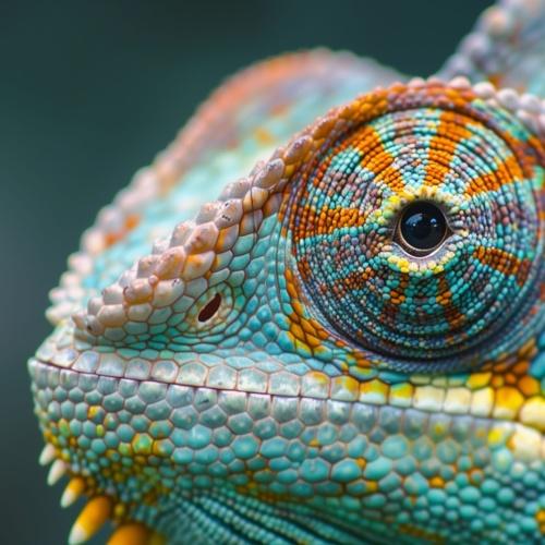 Close up van een kameleon