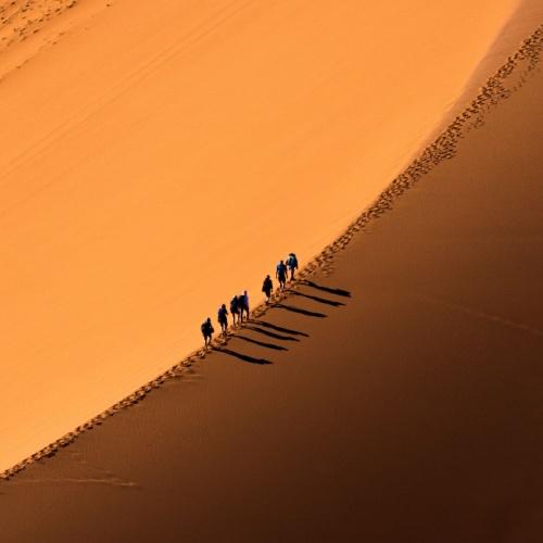 Een prachtige wandeling door de Sossusvlei