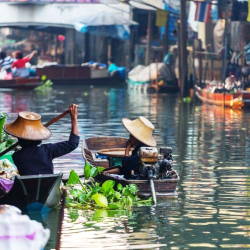 Bangkok, drijvende markt 