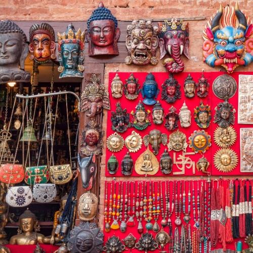 Nepalese souvenirs uit de Thamel-wijk