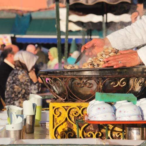 Eten op markt, Djemaa el Fna