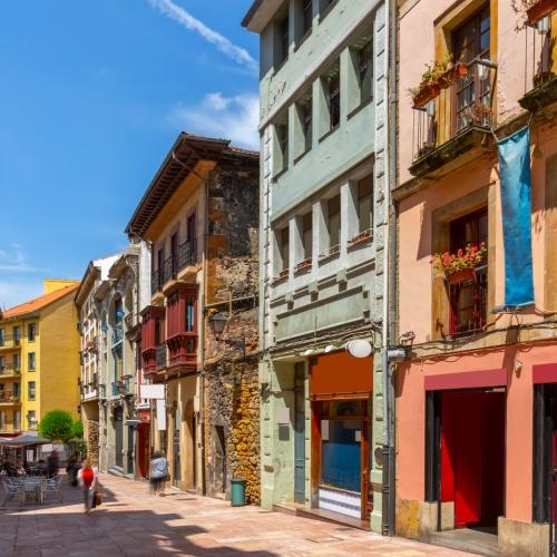 Straatje in het historische centrum van Oviedo