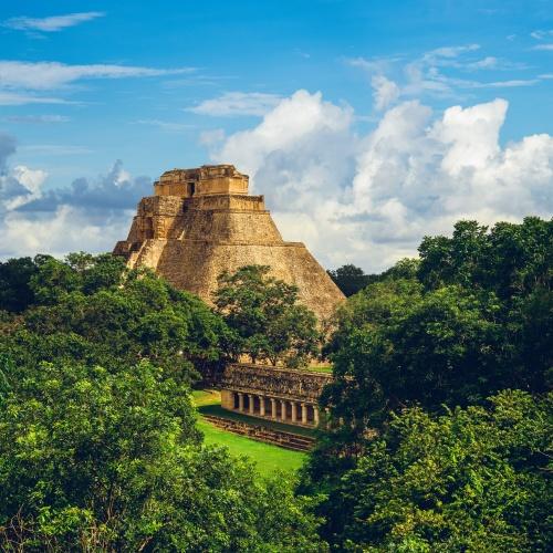 De oude tempels van Uxmal