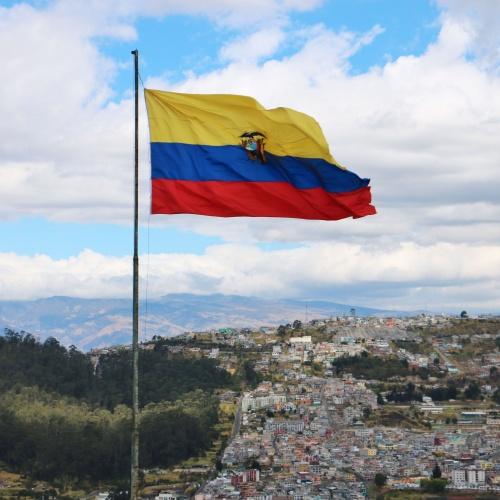 De vlag van Ecuador