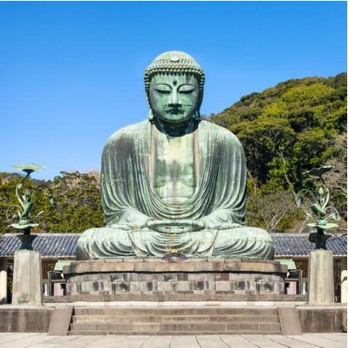 De beroemde Grote Boeddha in Kamakura