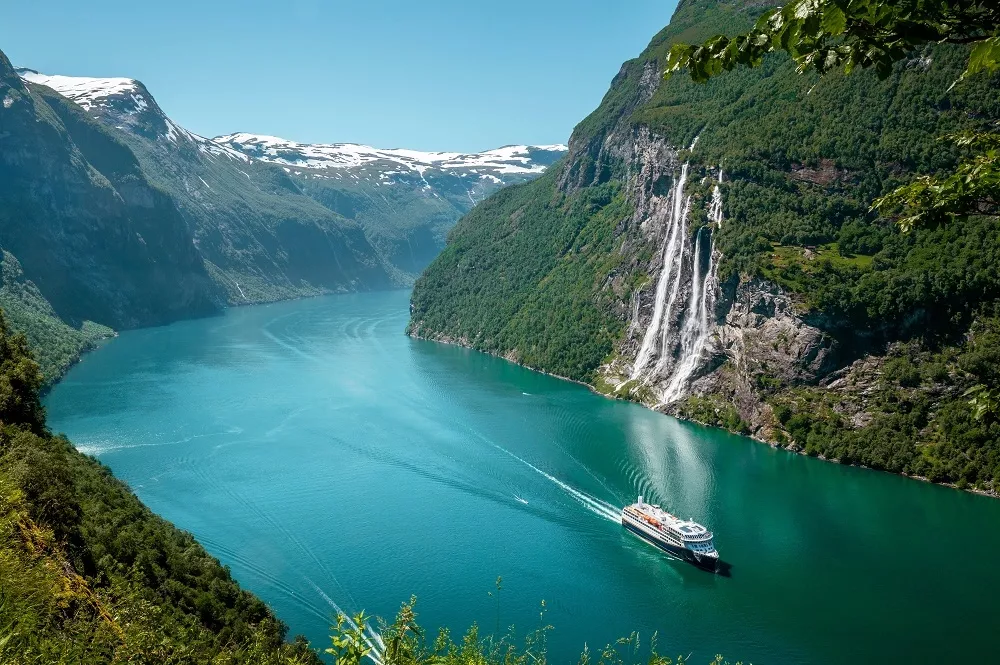 Seven Sisters waterfall in Geirangerfjord Noorwegen