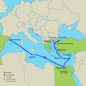 Rondreis & Cruise Middellandse zee van Barcelona naar Athene