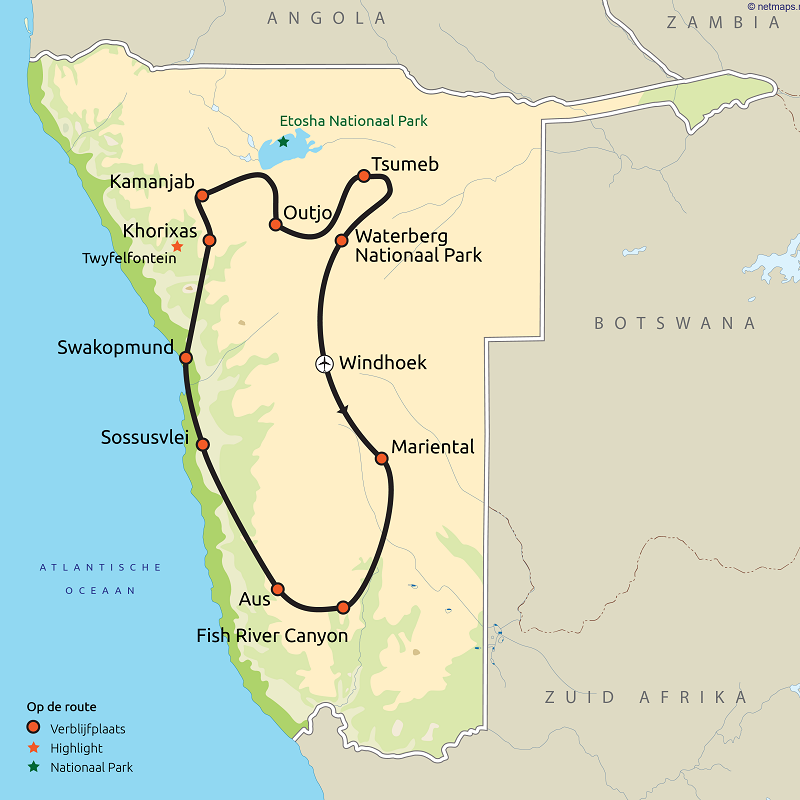 Hoogtepunten van Namibië