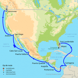 Rondreis & Cruise Miami naar Vancouver door het Panamakanaal 